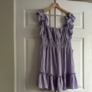 Lavender ruffle dress